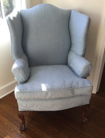 Contemporary Chippendale Style Wing Back Armchair (1 of 3)