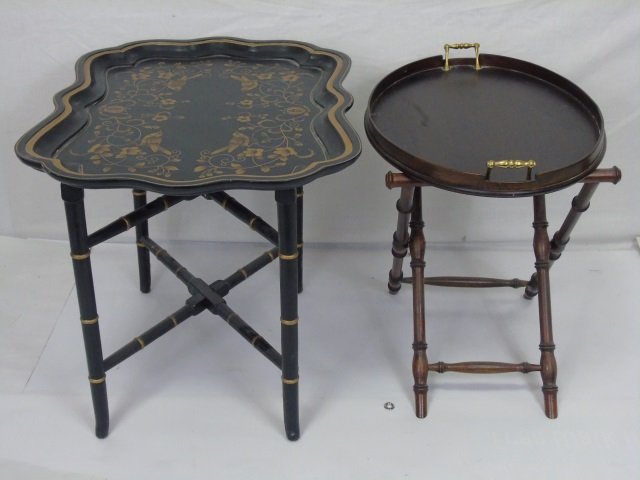 Two English Victorian Style Tray Top Coffee Tables (1 of 6)