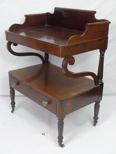 Antique American Empire Style Mahogany End Table (1 of 6)