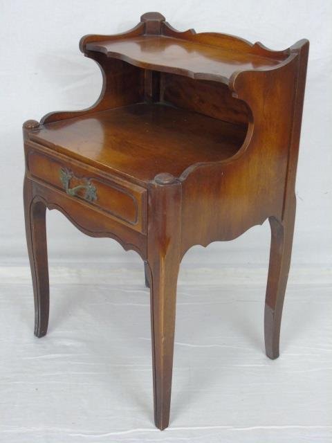 French Country Provencal Style Carved End Table (1 of 3)