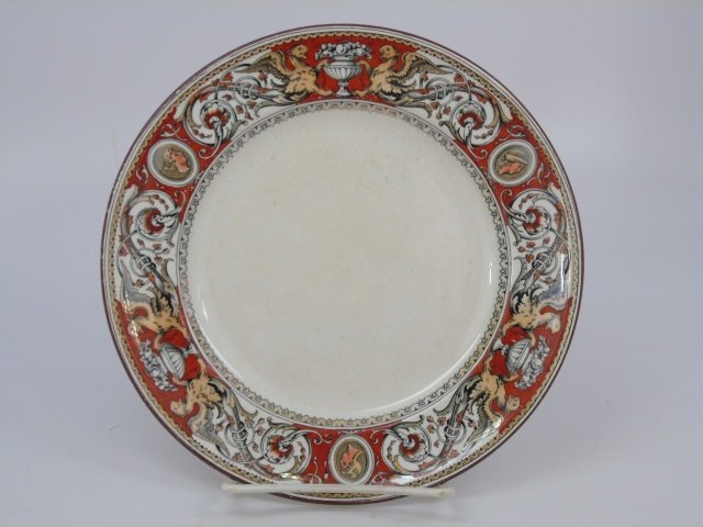 Lot of 5 Minton China Dessert Plates Florentine: Lot of five Minton fine bone china plates. Pattern is Florentine. Markings on bottom. 8" diameter.