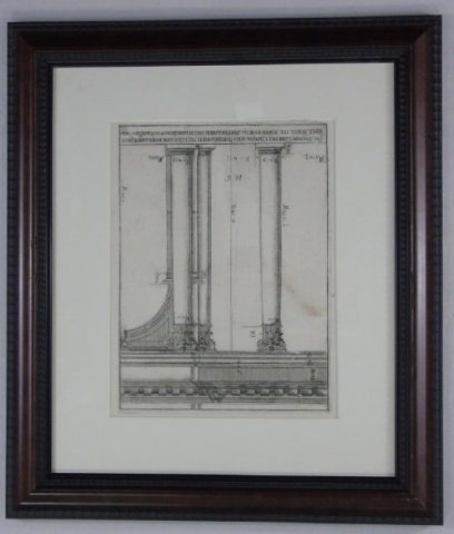 18th Century Style Architectural Engraving Framed (1 of 5)