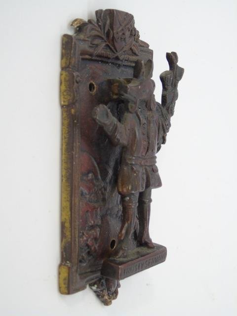 19th Century Bronze Door Knocker "Trusty Servant" (1 of 3)