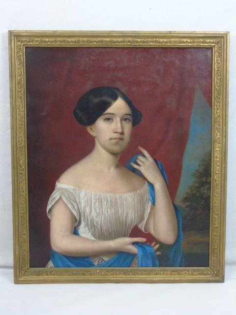 Antique Framed Portrait of a Young Lady (1 of 3)