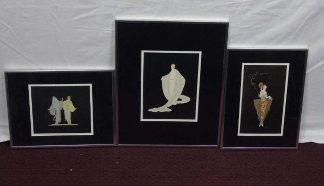 Collection of 3 Framed & Matted Prints After Erte (1 of 7)