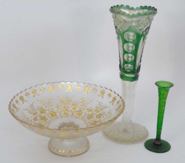 Three Antique & Vintage Bohemian Glass Items (1 of 5)