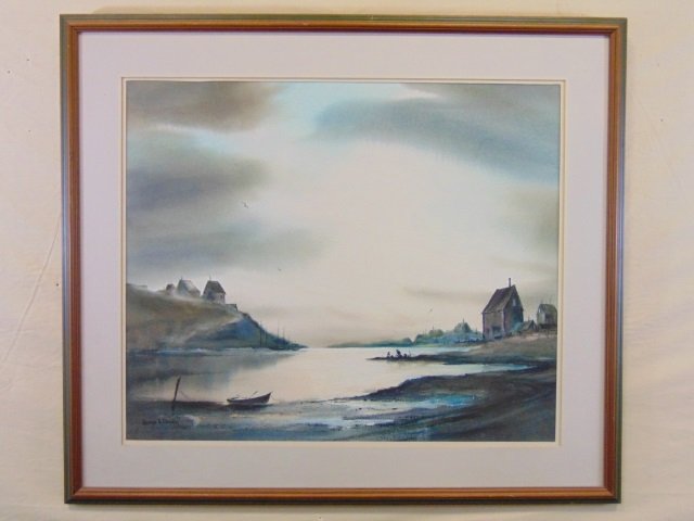 James Camlin Vintage Watercolor Coastal Lanscape (1 of 3)