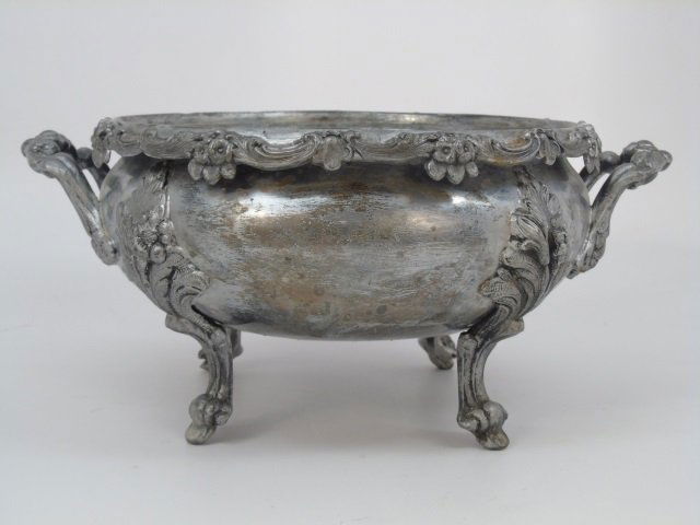 Antique Silver Plate Footed Center Piece Bowl (1 of 5)