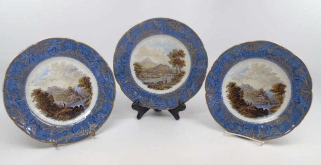 3 19th C Antique English Transferware Plates (1 of 4)