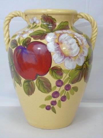 Large Hand Painted Italian Pottery Vase / Urn (1 of 5)
