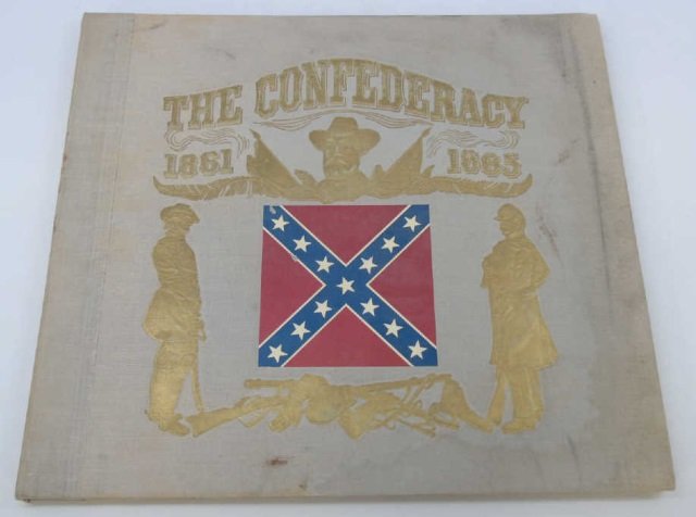 Vintage The Confederacy 1861-1865 Book & Vinyl LP: Vintage "The Confederacy 1861-1865" hardcover book and vinyl LP record. Record is based on the music of the south during the years 1861-1865. Written by Richard Bales.