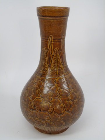 Chinese Brown Monochrome Painted Porcelain Vase (1 of 4)