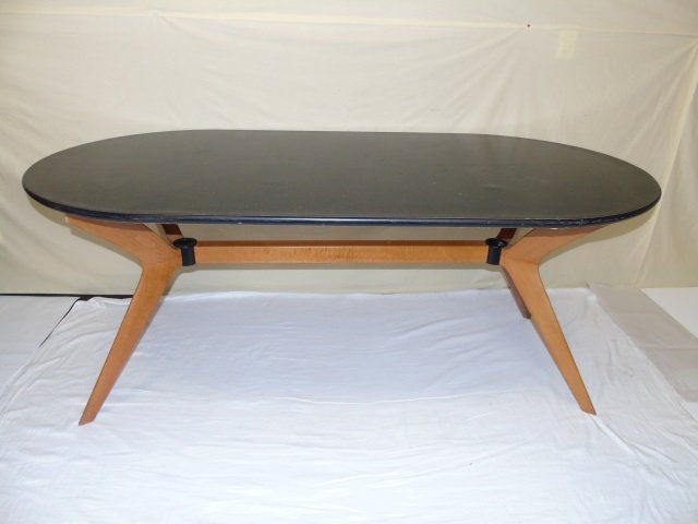 Modern Contemporary Knoll Dining Table Cherry Base (1 of 4)
