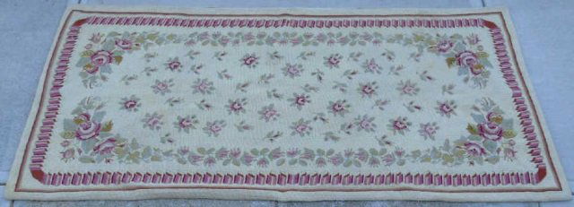 Vintage Floral Hand Hooked Wool Rug (1 of 5)