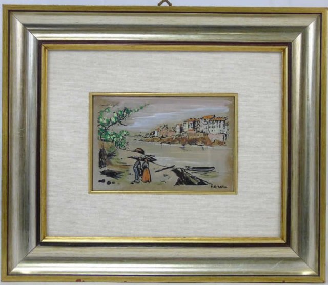 Italian Mid Century Painting on Sterling Silver (1 of 6)