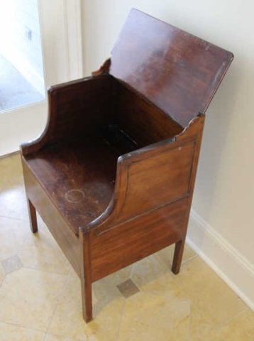 Antique English Commode Chair Side Table (1 of 8)