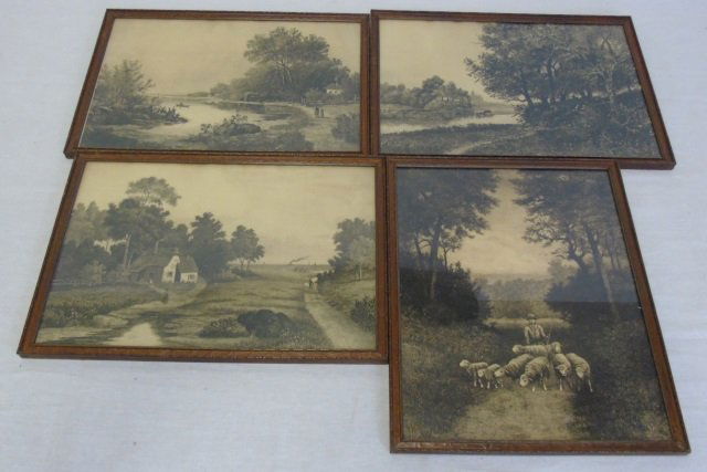 Lot of 4 Pastoral / Landscape Prints (1 of 9)