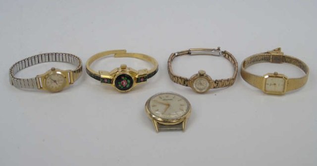 Five Vintage Ladies & Mens Watches / Faces (1 of 7)