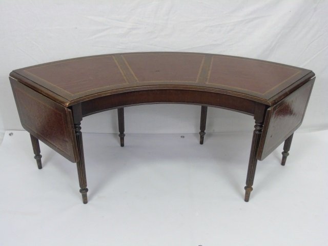 Antique Embossed Leather Drop Leaf Coffee Table (1 of 6)