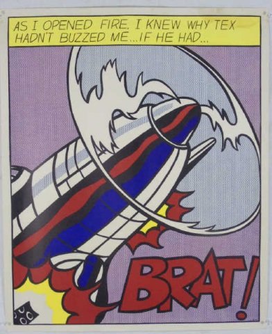 Roy Lichtenstein - As I Opened Fire...: Roy Lichtenstein (1923-1997) As I Opened Fire... If he Had. Museum print. Measures 25 x 21 inches. From the estate of artist Ford Beckman.