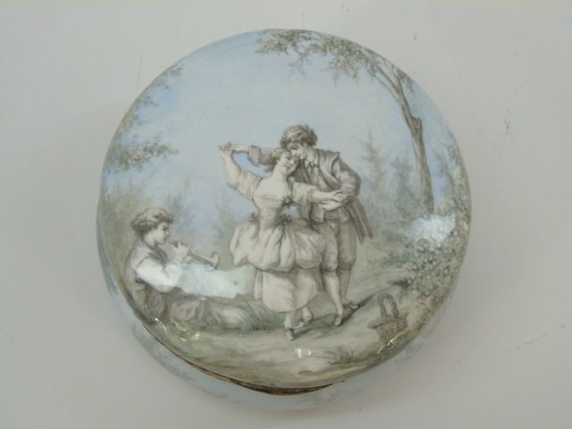 Antique 19th C Vienna Hand Painted Enamel Box (1 of 4)