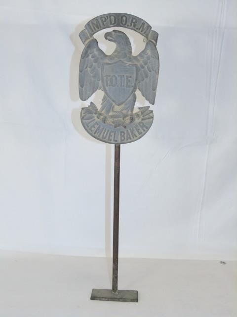 Antique 1904 TOTE Lemeul Baker Eagle Sign (1 of 4)