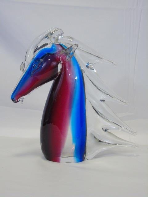 Large Murano Art Glass Sculpture of a Horse (1 of 3)