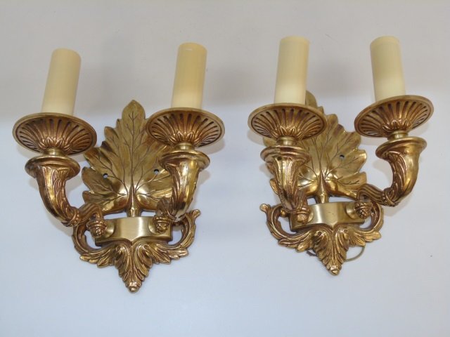 Two Pairs Empire Style Gilded Sconces (1 of 4)