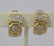 Estate 14kt Yellow Gold & Diamond Hoop Earrings