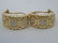Estate 14kt Yellow Gold & Diamond Hoop Earrings - 2