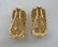 Estate 14kt Yellow Gold & Diamond Hoop Earrings - 3