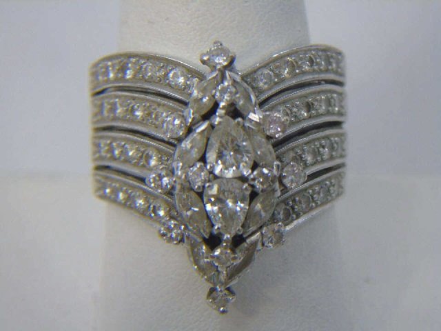 Estate 14kt White Gold & Diamond Custom Ring (1 of 6)