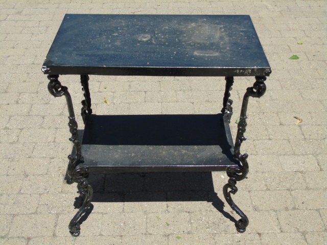 Antique Cast Iron Two Tier Garden / Patio Table (1 of 4)