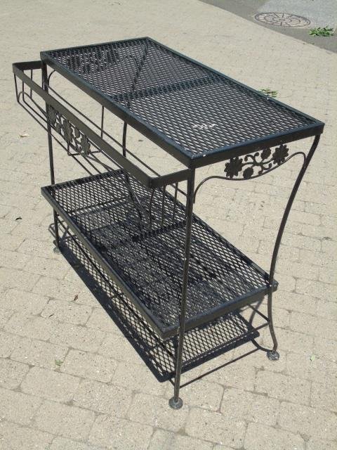 Vintage Metal Patio / Garden Trolley Serving Table (1 of 4)