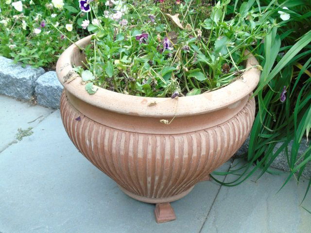 Pair of Glazed Garden / Patio Planting Pots (1 of 2)