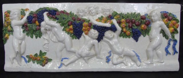 Italian Ceramic Plaque in Style of Della Robbia (1 of 7)