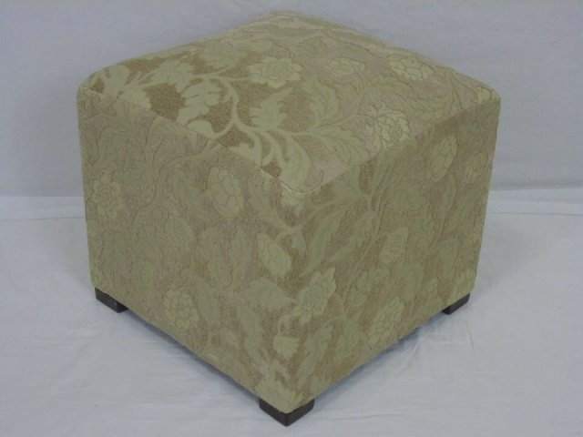 Contemporary Modern Chenille Print Cube Ottoman (1 of 2)
