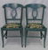 Lot of 2 Contemporary Modern Green Painted Chairs
