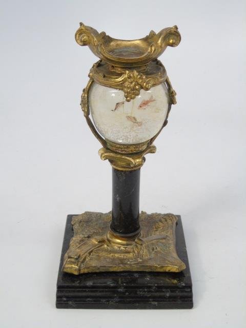 Antique 19th C Gilt Bronze Fish Tank Statue (1 of 5)