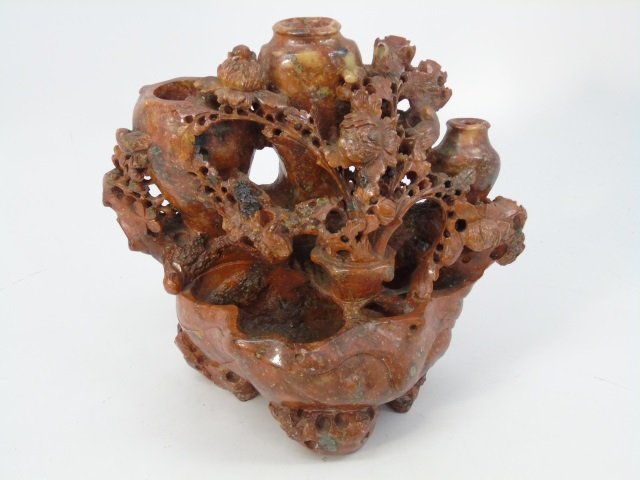 Large Chinese Hand Carved Hardstone Statue (1 of 6)