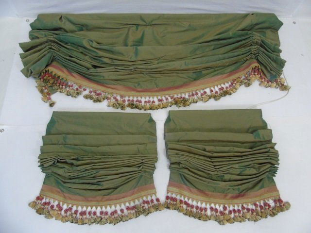 Three Custom Made Green Silk Blend Shades (1 of 3)