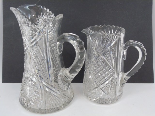 2 Antique American Brilliant Cut Crystal Pitchers (1 of 7)