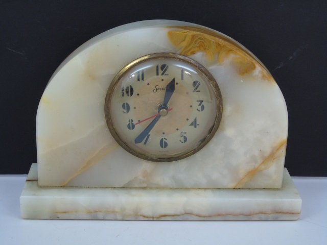 Art Deco Style Sessions Arched Marble Clock (1 of 4)
