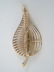 Estate Vintage 14k Yellow Gold & Pearl Leaf Brooch - 2