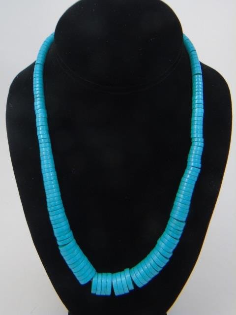 Carved Native American Style Turquoise Necklace (1 of 2)