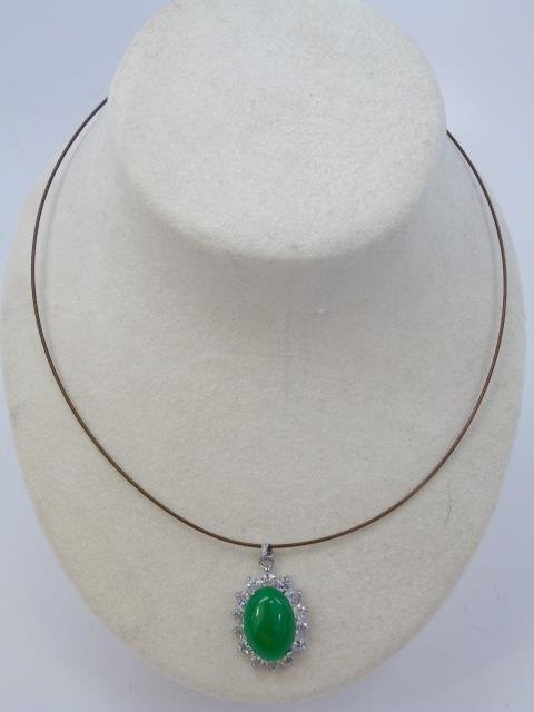 Chinese Jade & Paste Pendant on Necklace (1 of 7)