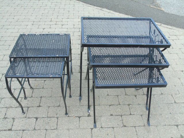 Set of Two Vintage Garden / Patio Nesting Tables (1 of 6)
