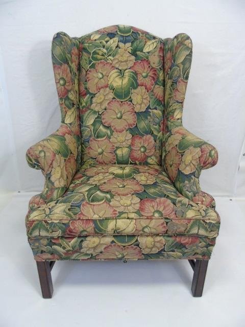 Kittinger Tapestry Upholstered Wingback Armchair (1 of 5)