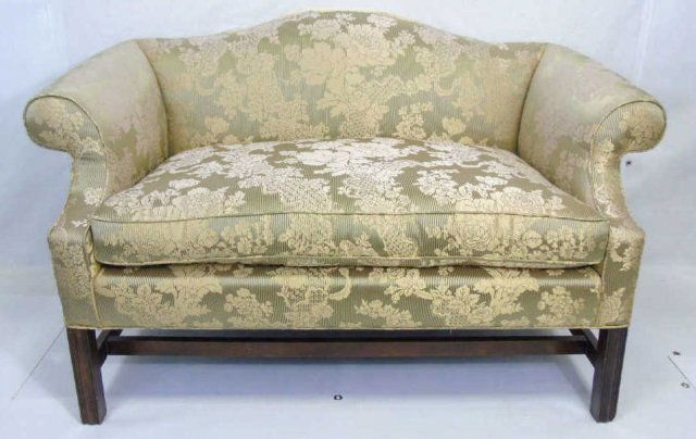 Vintage Camelback Rolled Arm Sheraton Loveseat (1 of 3)