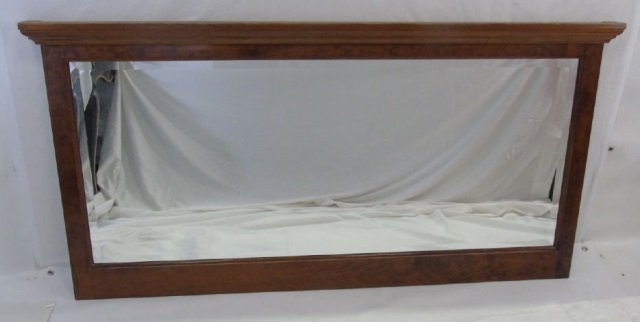 Contemporary Wood Over Mantle / Console Mirror (1 of 3)